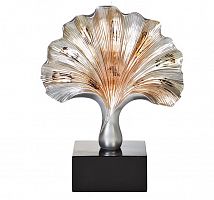 статуэтка лист черно-серебряная 18х10х23 в Нижневартовске