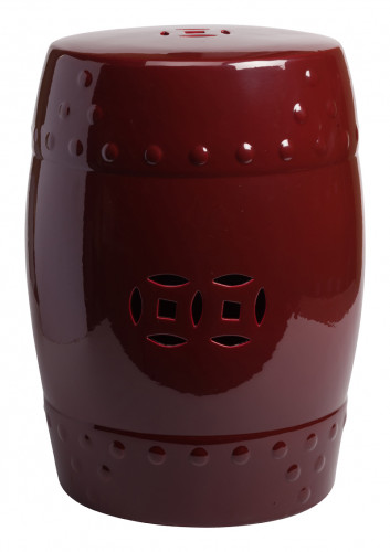 керамический столик-табурет garden stool бордовый в Нижневартовске