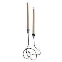 подсвечник серебряный металлический на 2 свечи loop, 28 см в Нижневартовске