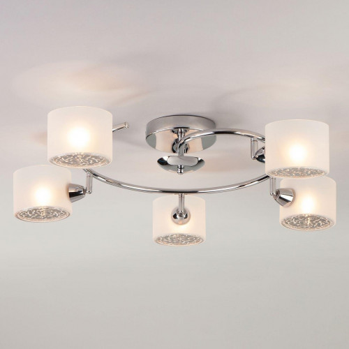 потолочная люстра eurosvet areta 70088/5 хром в Нижневартовске