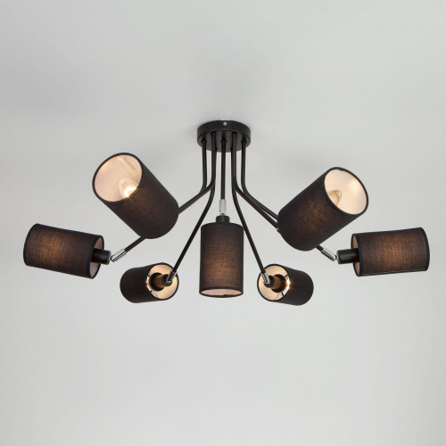 потолочная люстра eurosvet duetto 70072/7 черный в Нижневартовске