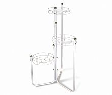 подставка для цветов kaskad 2 бело серая в Нижневартовске