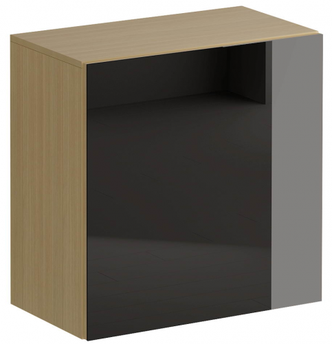 шкаф навесной gusto дуб гальяно, черный в Нижневартовске