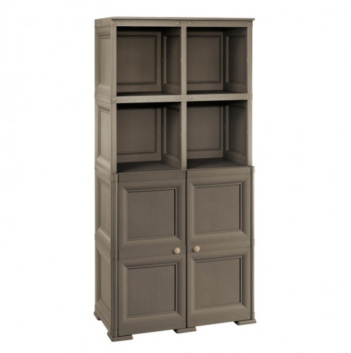 шкаф пластиковый omnimodus коричневый в Нижневартовске