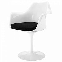 стул eero saarinen style tulip armchair черная подушка в Нижневартовске