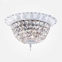 потолочный светильник eurosvet эмма 10067/5 белый с серебром strotskis в Нижневартовске