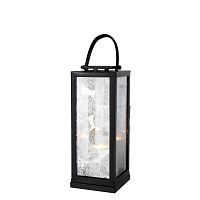 подсвечник-фонарь черный с матовым стеклом mandola s от eichholtz, 45 см в Нижневартовске