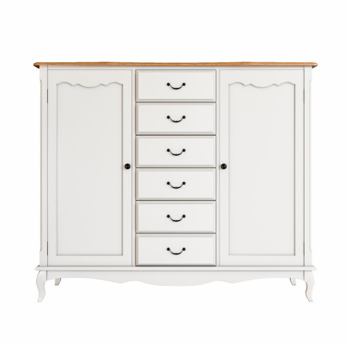 комод «leontina» с шестью ящиками и дверками бежевый в Нижневартовске