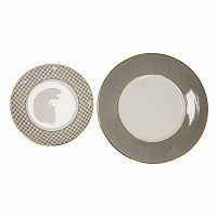 комплект тарелок siera серый в Нижневартовске