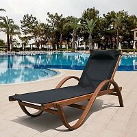 шезлонг-лежак мальта black в Нижневартовске