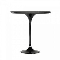 стол кофейный tulip с мраморной столешницей высота 52 черный в Нижневартовске