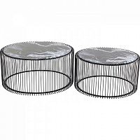 столик кофейный wire черный 70x70x34 в Нижневартовске