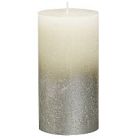 свеча большая кремовая с серебром rustic, 130х68 мм в Нижневартовске