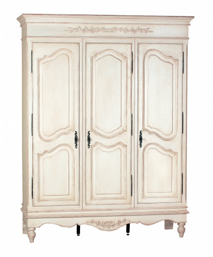 шкаф платяной трехдверный марсель молочно-белый в Нижневартовске