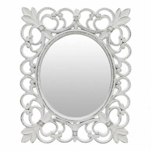 зеркало белое овальное в прямоугольной резной раме uto в Нижневартовске