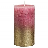 свеча большая красная с золотом rustic, 130х68 мм в Нижневартовске