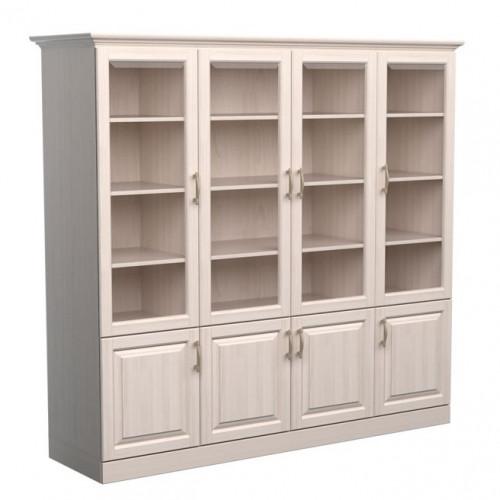 шкаф библиотека эдем 4-х створчатая ясень белый в Нижневартовске