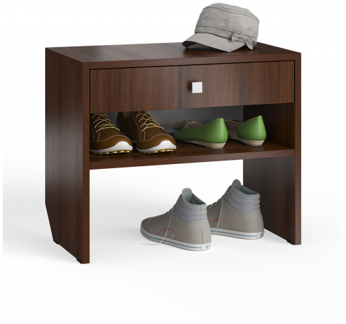 тумба для обуви мд-8 с выдвижным ящиком, цвет орех в Нижневартовске