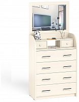 комод мд-6 с зеркалом, цвет дуб, 6 ящиков в Нижневартовске