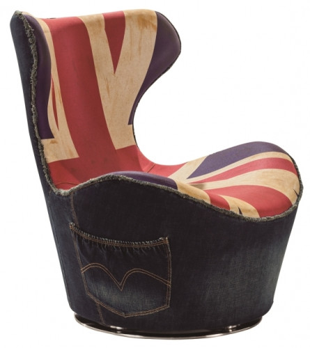 кресло serenity uk flag синее в Нижневартовске