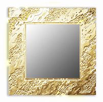 зеркало золотое квадратное 74х74 см с декором reef в Нижневартовске