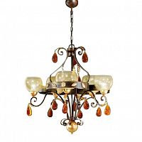люстра 6418/6 v2166 от mm lampadari коричневая в Нижневартовске