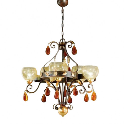 люстра 6418/6 v2166 от mm lampadari коричневая в Нижневартовске