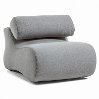 кресло club со складным подголовником серое в Нижневартовске