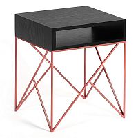 прикроватная тумба prince черный дуб с медью в Нижневартовске