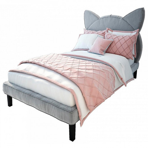 кровать двуспальная 160х200 серая kitty в Нижневартовске