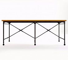 стол «industrial» обеденный на колесах коричневый в Нижневартовске