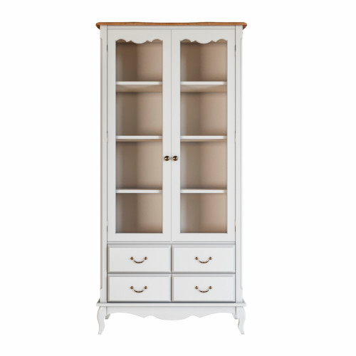 шкаф-витрина leontina для посуды четыре ящика бежевый в Нижневартовске