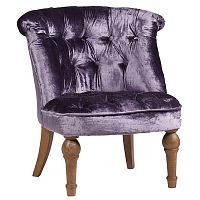 кресло sophie tufted slipper chair вельвет фиолетовое в Нижневартовске
