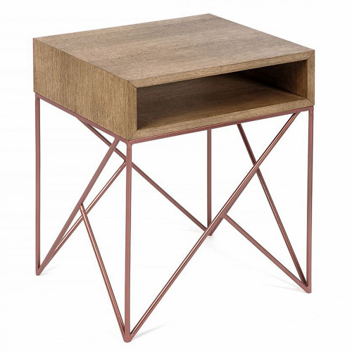 прикроватная тумба с ящиком prince темный дуб с медью в Нижневартовске