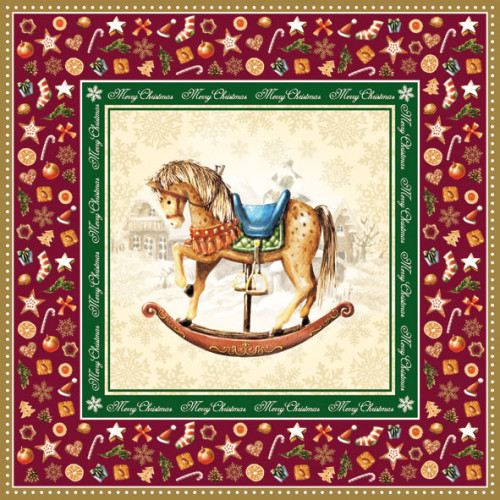 салфетки бумажные с лошадкой сочельник в Нижневартовске