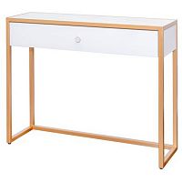 консоль с мраморной столешницей и ящиком, золото 101х80х31 в Нижневартовске