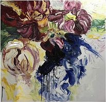 картина маслом клумба в Нижневартовске