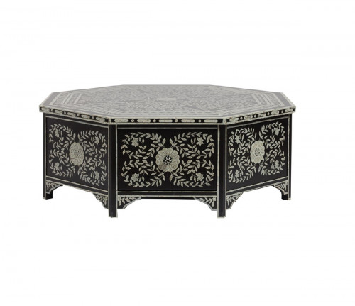 стол кофейный, расписанный вручную pintado черный в Нижневартовске