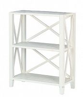 шкаф книжный одинарный низкий бретань с состариванием белый в Нижневартовске