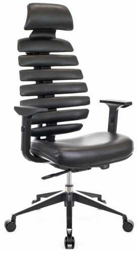 кресло для руководителя everprof ergo black, обивка: искусственная кожа, цвет: экокожа черный в Нижневартовске
