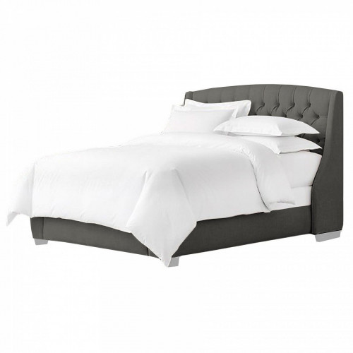 кровать двуспальная 180х200 см серая hugo в Нижневартовске