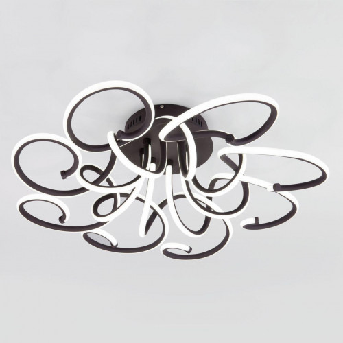 потолочная светодиодная люстра eurosvet rosca 90136/8 чёрный кофе в Нижневартовске