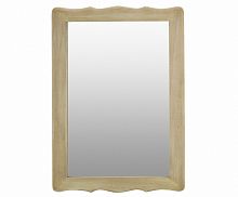 зеркало настенное прямоугольное бежевое с фигурным краем wood в Нижневартовске