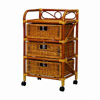 комод с плетёными ящиками tower (светлый) в Нижневартовске