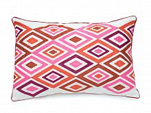 розовая декоративная подушка прямоугольная eclectic style ромбы в Нижневартовске