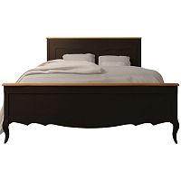 кровать деревянная двуспальная 160х200 черная leontina black в Нижневартовске