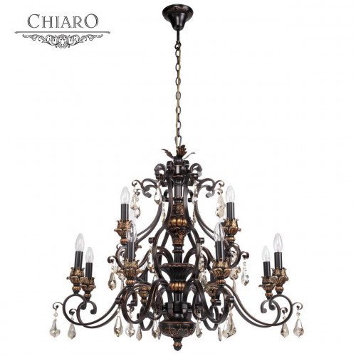 подвесная люстра chiaro версаче 254018712 коричневая в Нижневартовске