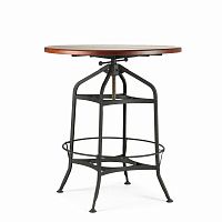 барный стол toledo диаметр 80 черный/коричневый в Нижневартовске