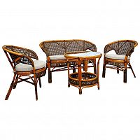комплект плетёной мебели из ротанга together (темно-коричневый) на 4 персоны в Нижневартовске
