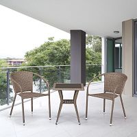 комплект мебели из искуственного ротанга taw светло-коричневый на 2 персоны в Нижневартовске